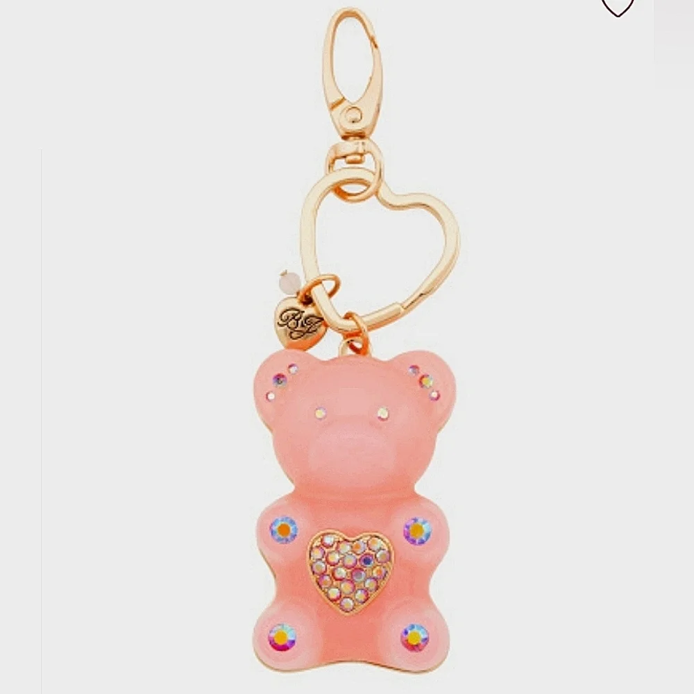 🩷▪️Betsey Johnson▪️ Crystal Giant Pink  Gummy Bear Handbag Charm